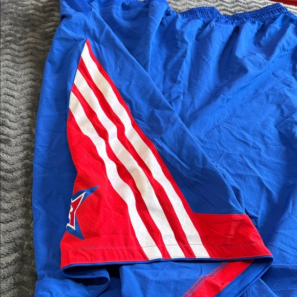 Adidas Blue and Red Basketball Shorts team issued 2013 Houston 4XL length 2 new - Picture 13 of 14